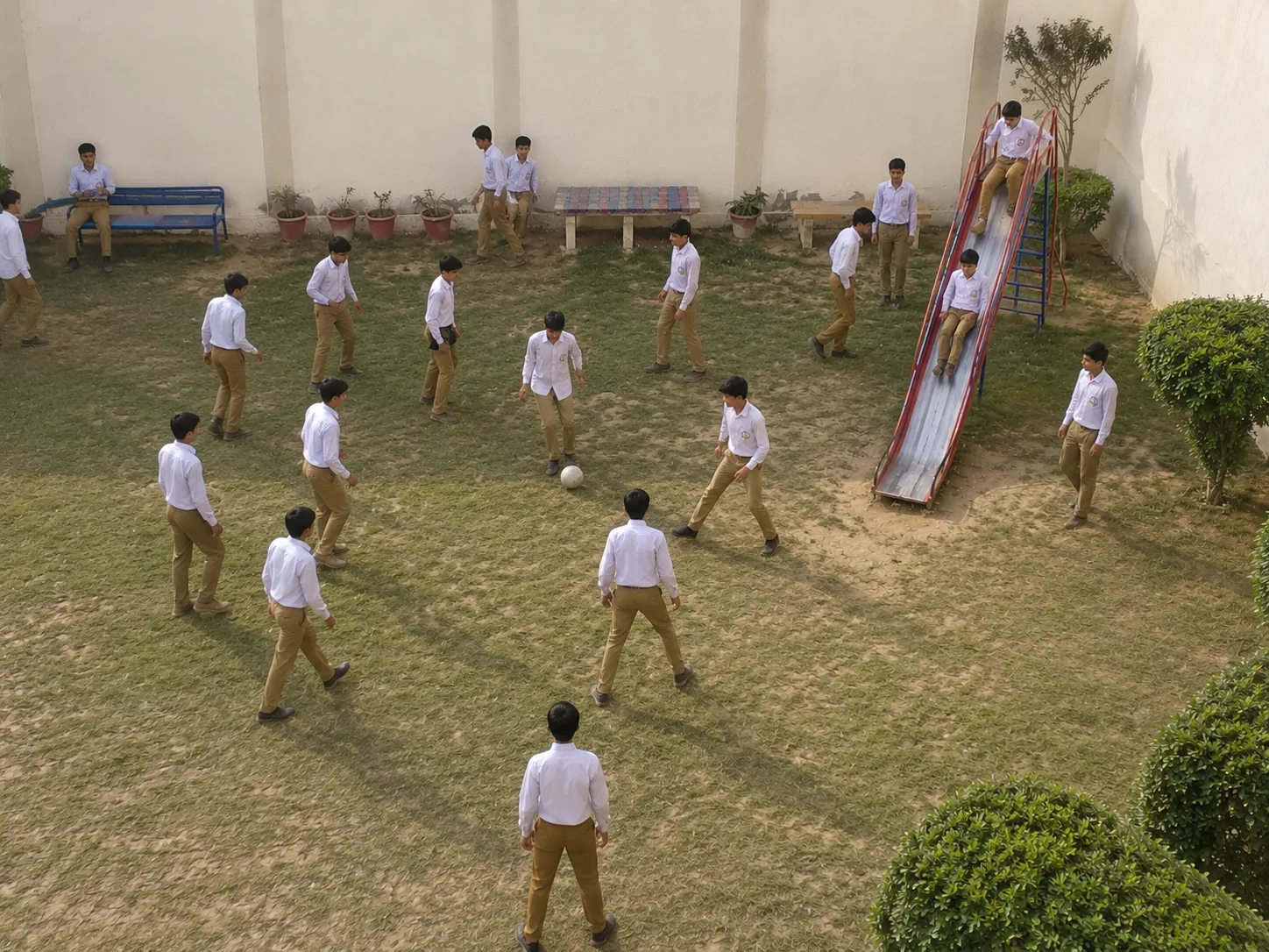 Spacious School Playground