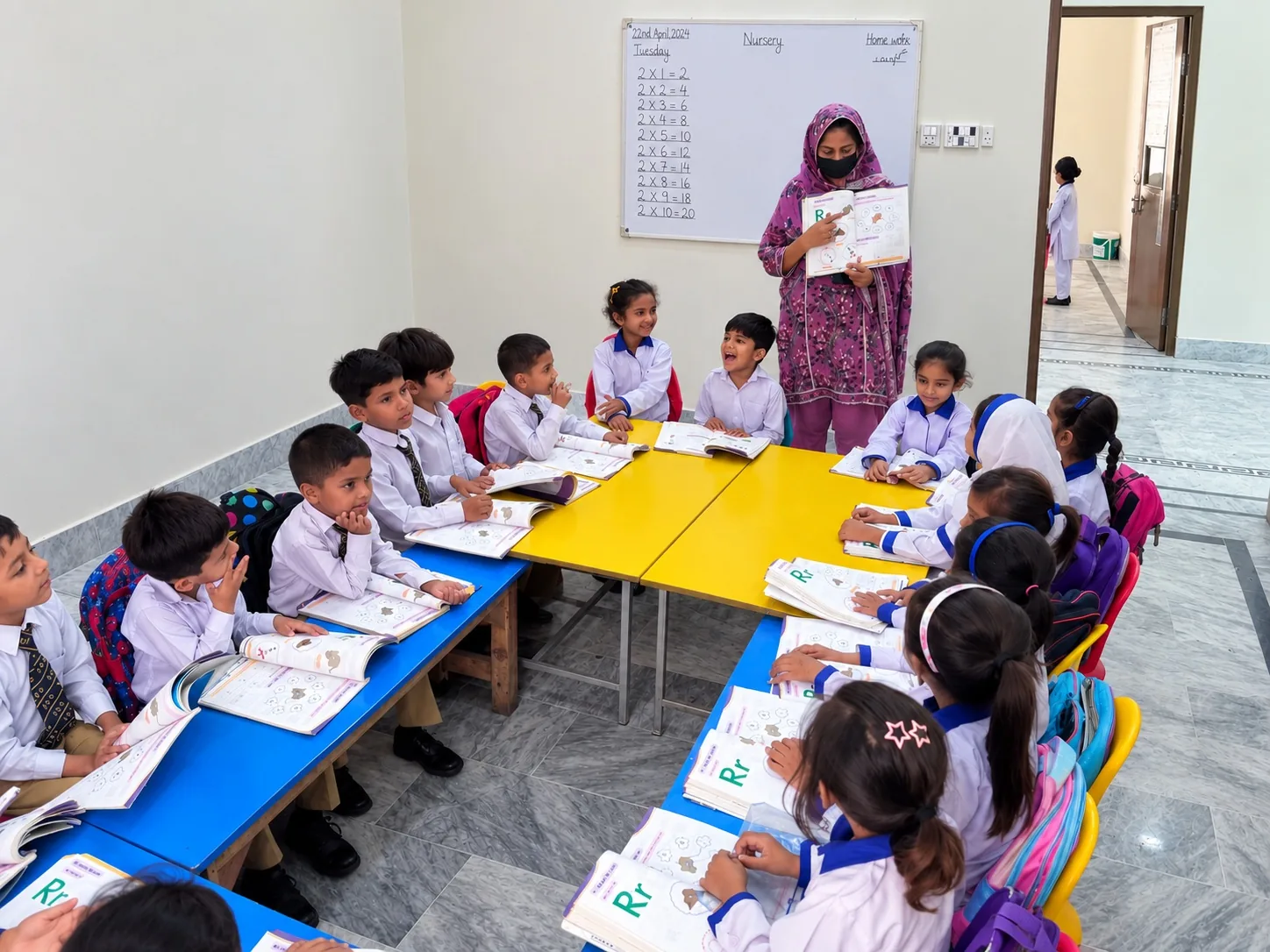 Pre-School students learning