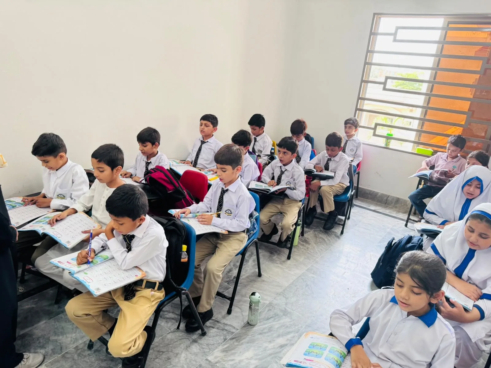 Primary students in classroom